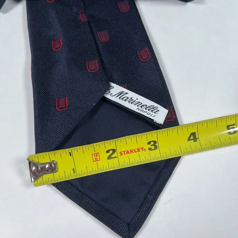 E. Marinella Necktie University of Rome Tor Vergata Crest Tie Silk Made in Italy
